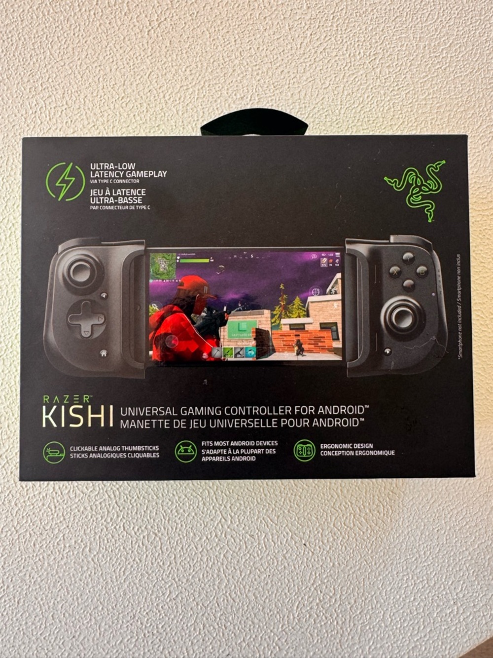 Razer Kishi Mobile Gaming Controller - Black with Green Accents NEW